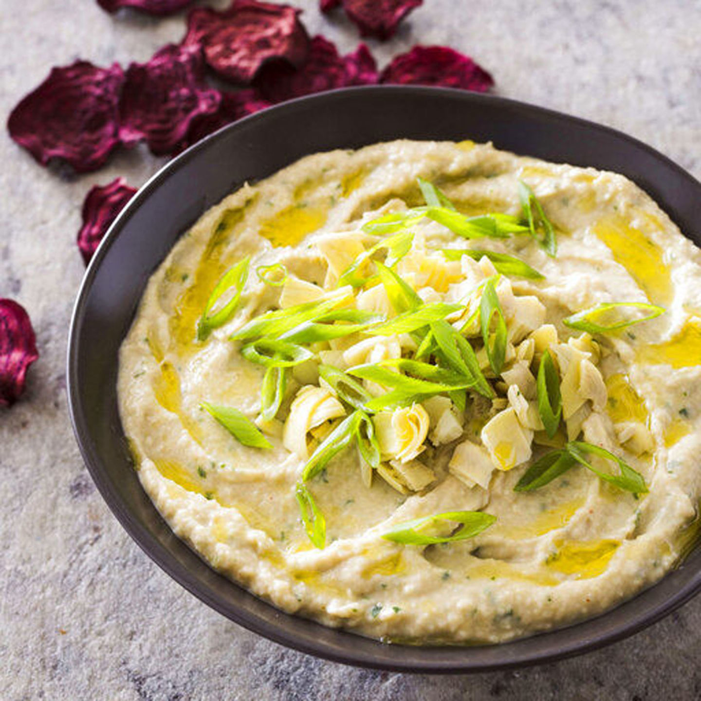 Navy bean and artichoke dip